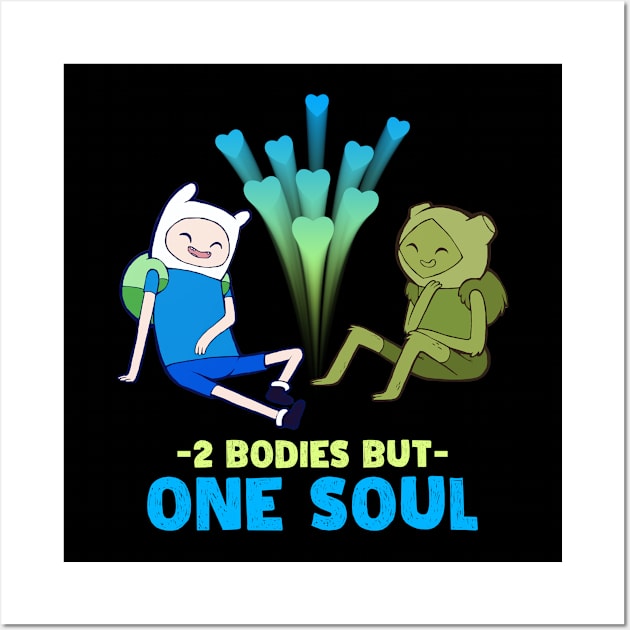 2 Bodies But One Soul - Finn And Fern Adventure Time Characters Wall Art by Pharaoh Shop